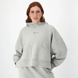 Champion Gray Reverse Weave Time Capsule Oversized Hoodie Sweatshirt Small